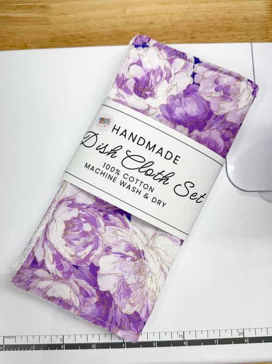 2-Pack Terry Cotton Dish Cloth Light Purple