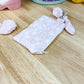 Light Pink Floral Quilted Bow Keychain Wallet