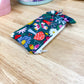 Green Mushroom Quilted Bow Keychain Wallet