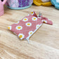 Daisy Quilted Bow Keychain Wallet
