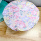 Reversible Bowl Cover LARGE Purple Watercolor Floral