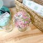 Reversible Jar Cover Vintage Mauve Wildflower