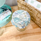 Reversible Jar Cover Vintage Blue Rose Floral