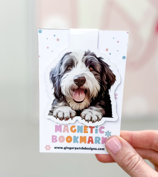 Old English Sheepdog Magnetic Bookmark