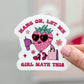 Hang On Let Me Girl Math This Sticker, Pink Retry Strawberry
