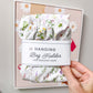 Large Hanging Bag Holder White Boho Wildflower
