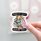 Cozy Cat Reading Vibes Sticker