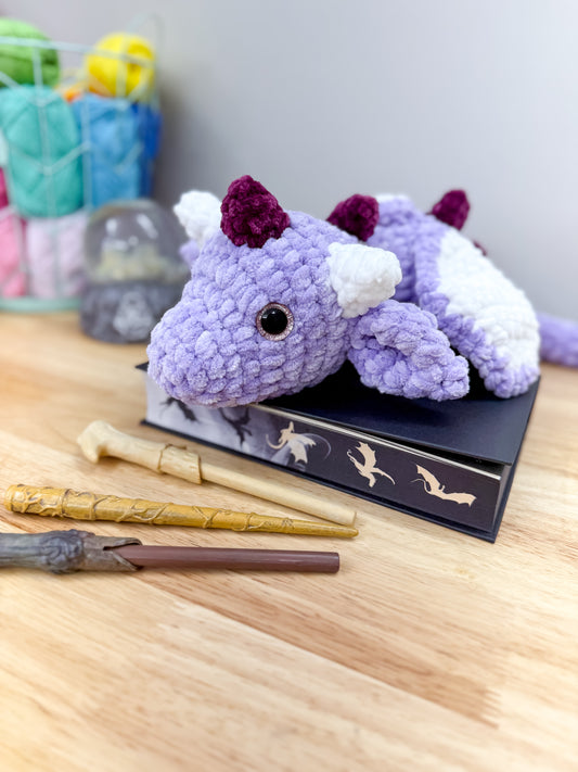 Purple Crochet Dragon Plushie