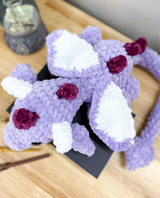 Purple Crochet Dragon Plushie