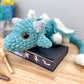 Teal Blue Crochet Dragon Plushie