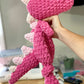 Pink Sparkle Dinosaur Crochet Plushie