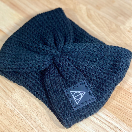 Deathly Hallows Black Knit Earwarmer