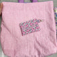 Charlotte Quilted Tote Pink & Purple Ditsy Floral