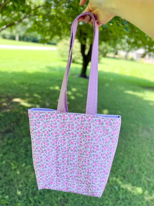 Charlotte Quilted Tote Strawberry Pink