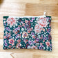 Vintage Quilted Flat Pouch Green Rose