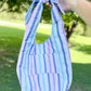 Gigi Slouchy Bag Small Blue Stripes