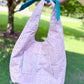 Gigi Slouchy Bag Small Pink Victorian Stripes