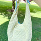 Gigi Quilted Slouchy Bag Yellow Checkered