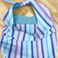 Gigi Slouchy Bag Small Blue Stripes