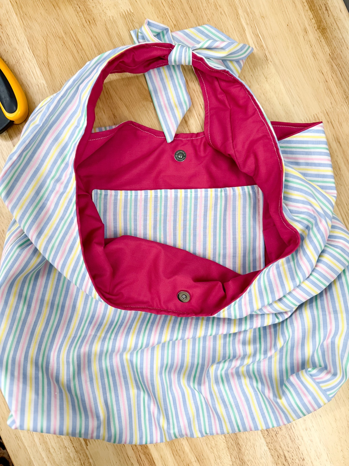 Gigi Large Slouchy Bag Beach Stripes
