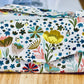 White Floral Clutch Wallet with Keychain