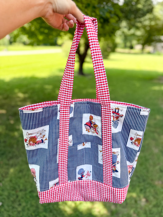 Memaw Everyday Vintage Fabric Tote Bag Holly Hobbie