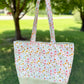 Sage Bow Floral Memaw Pocket Tote Bag 2 (Medium)