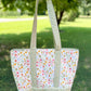 Sage Bow Floral Memaw Pocket Tote Bag 1 (Medium)