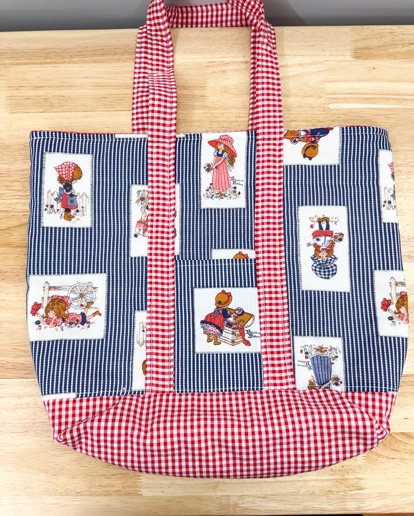 Memaw Everyday Vintage Fabric Tote Bag Holly Hobbie