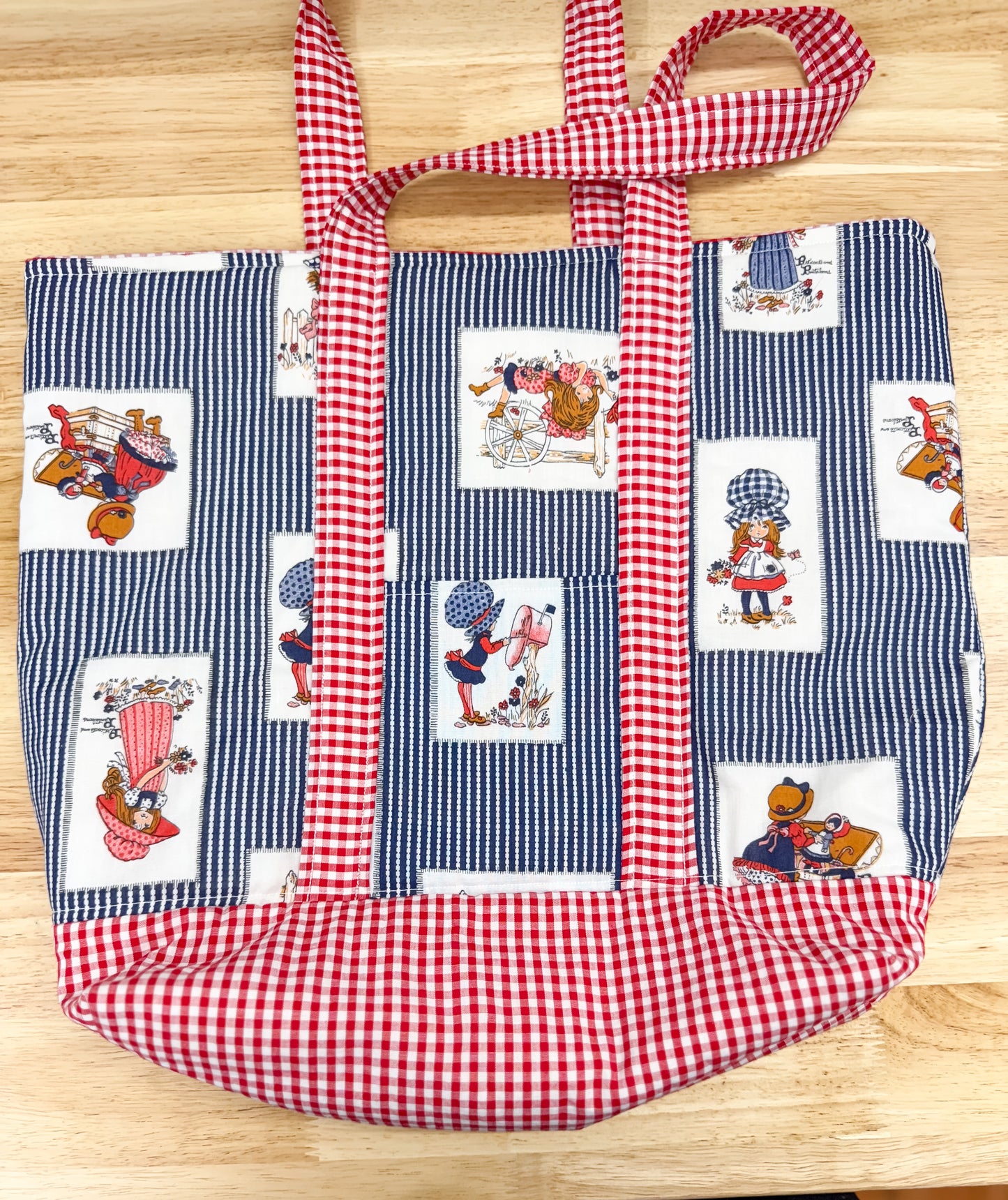 Memaw Everyday Vintage Fabric Tote Bag Holly Hobbie