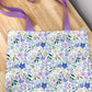 Charlotte Quilted Tote Purple Wildflower