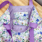 Charlotte Quilted Tote Purple Wildflower