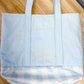 Ditsy Blue Sunflower Memaw Pocket Tote Bag 1 (Medium)