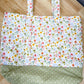 Sage Bow Floral Memaw Pocket Tote Bag 2 (Medium)