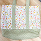 Sage Bow Floral Memaw Pocket Tote Bag 1 (Medium)