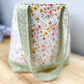 Sage Bow Floral Memaw Pocket Tote Bag 1 (Medium)