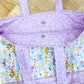 Boho Purple Wildflower Memaw Pocket Tote Bag (Medium)