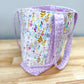 Boho Purple Wildflower Memaw Pocket Tote Bag (Medium)
