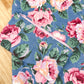 Cottage Rose Vintage Quilted Flat Pouch