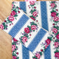 Victorian Rose Vintage Quilted Flat Pouch