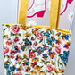 Cottage Wildflower Vintage Charlotte Quilted Tote Bag