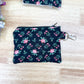 Black Rose Vintage Quilted Keychain Wallet