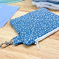 Ditsy Blue Hearts Vintage Quilted Keychain Wallet