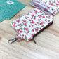 Chocolate Strawberries Vintage Quilted Keychain Wallet