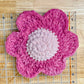 Retro Daisy Plush Decor ~ Set of 2 Blue and Pink ~ Handmade Crochet