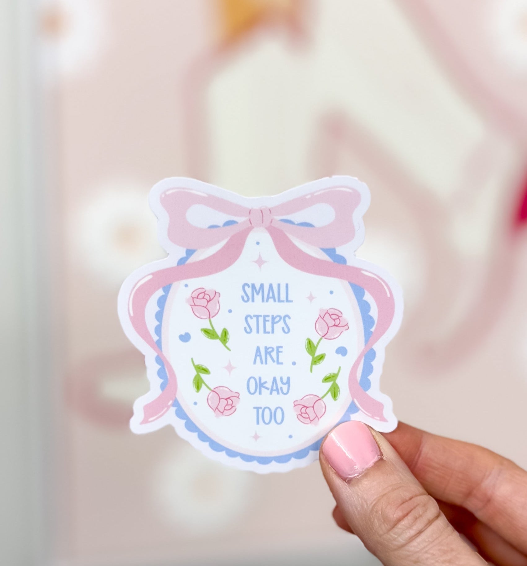 Step One Sticker Small Steps Are Ok Too Sticker – Ginger Patch Designs