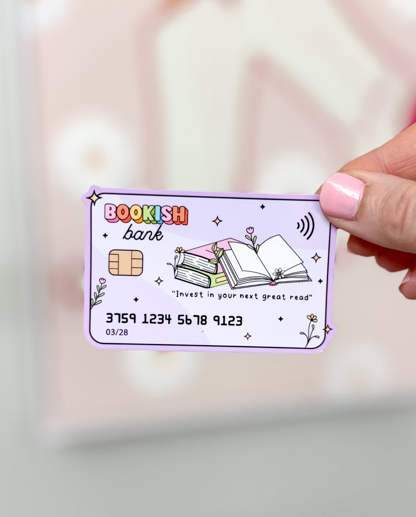 Bookish Bank Sticker