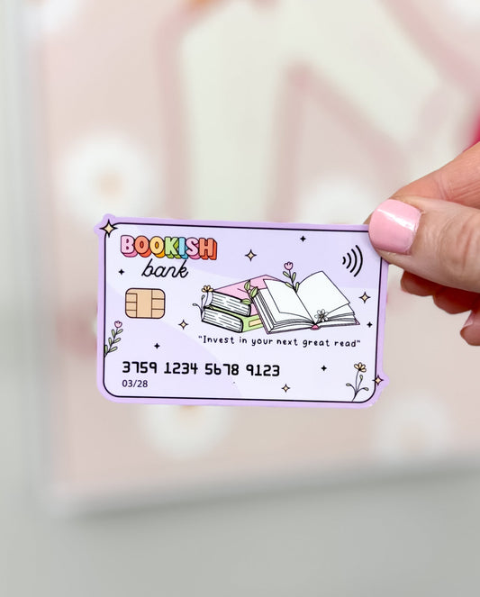 Bookish Bank Sticker