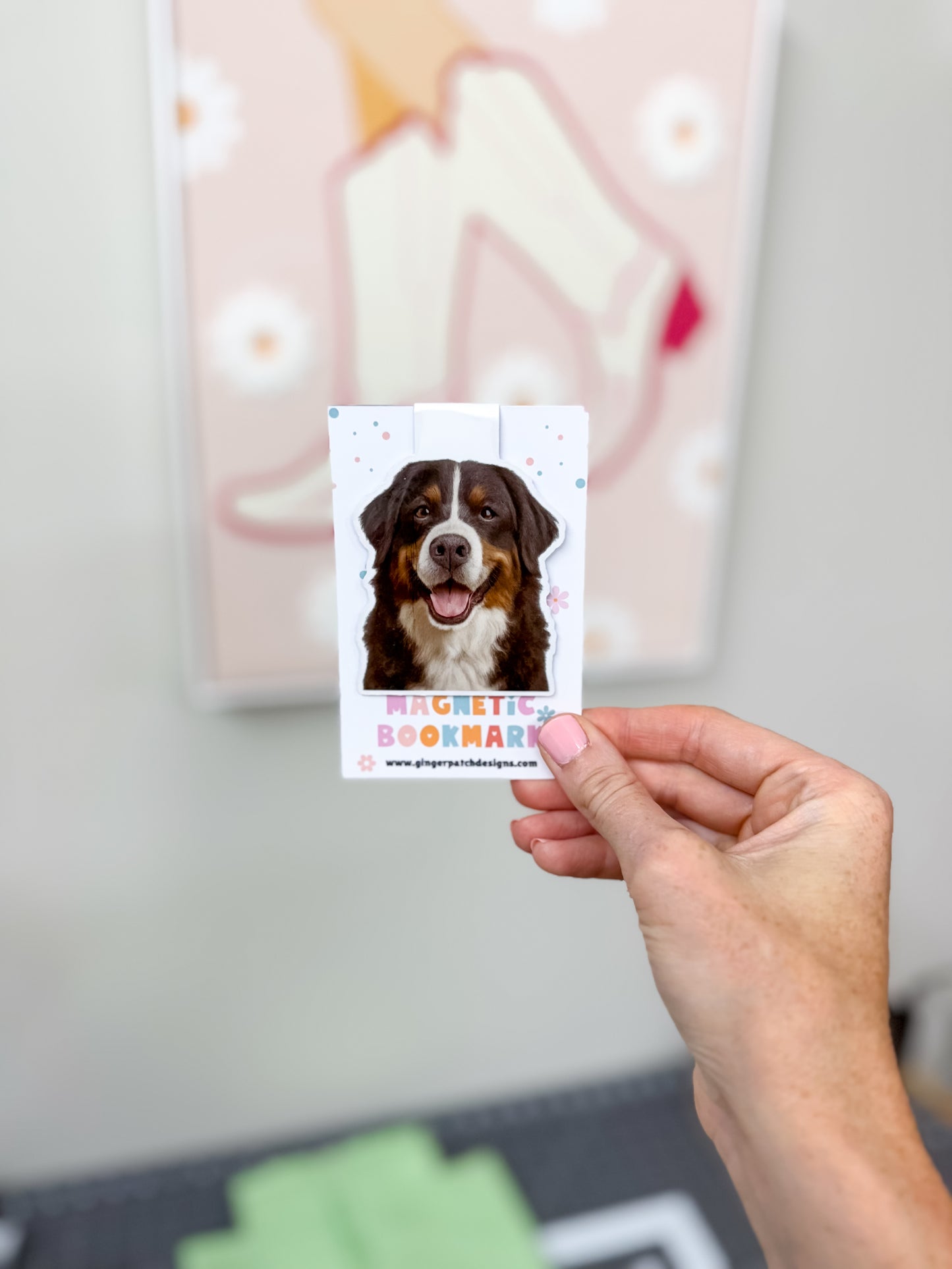 Bernese Mountain Dog Magnetic Bookmark