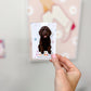Black Labradoodle Magnetic Bookmark